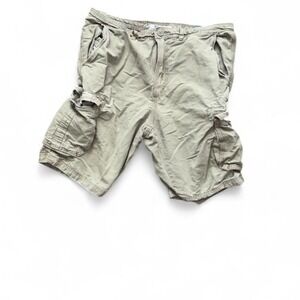 BKE - Men's Cargo Shorts - Size 34 - Khaki Tan - Standard Fit Utility Style